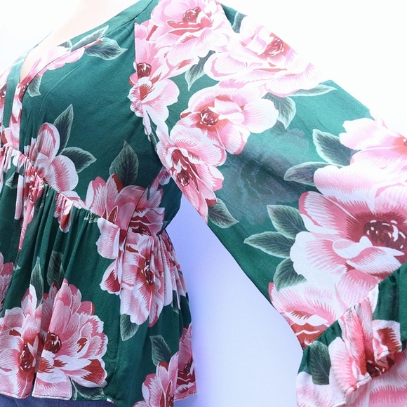 Anthropologie Farm Rio- Rayna Blouse, Floral Perfect For Spring & Summer, Medium - Picture 5 of 11